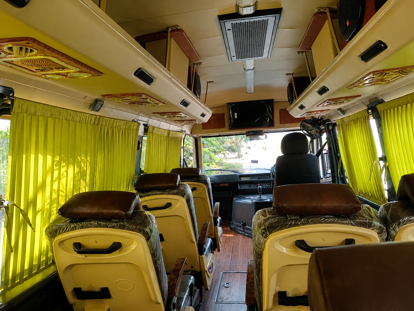 12 seater tempo traveller inner back side